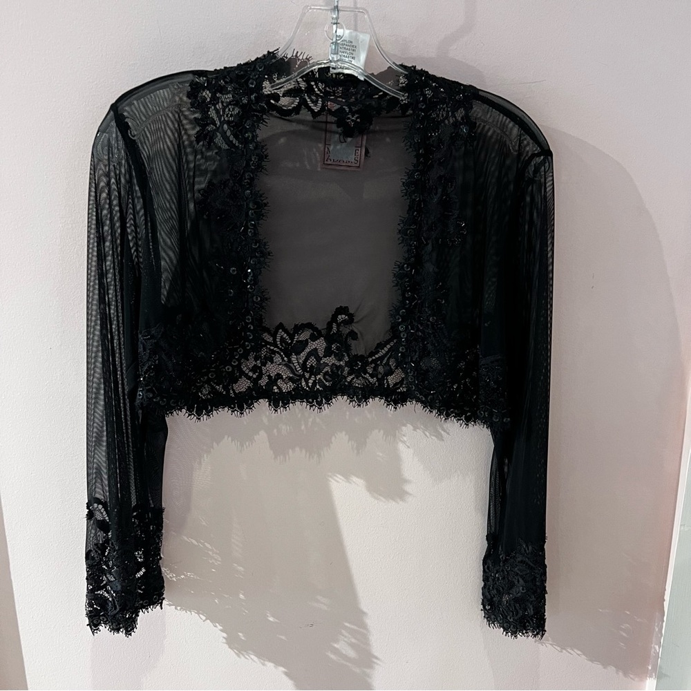 Sequin shrug tadashi